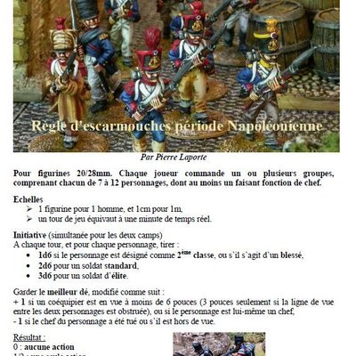 Sgt Ligloo: Règle d'escarmouches, période Napoléonnienne