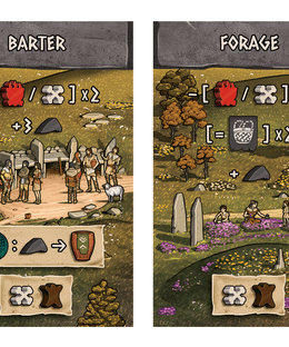 Skara Brae: KS Promo Action Tiles – Barter & Forage
