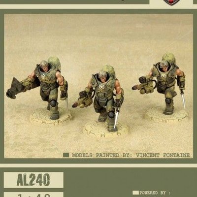 Dust Tactics: USMC Heavy Engineer Squad – "Steel Marines"