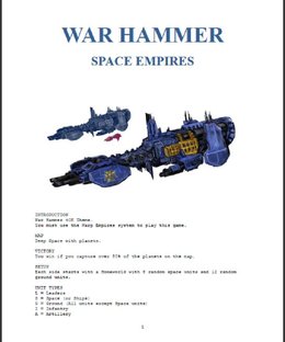 War Hammer Space Empires