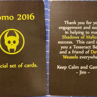 Shadows of Malice: Promo 2016 Card Set