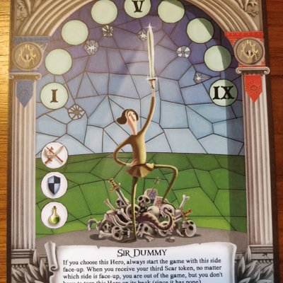 Dungeon Fighter: Sir Dummy / The Hooded Hero promo cards