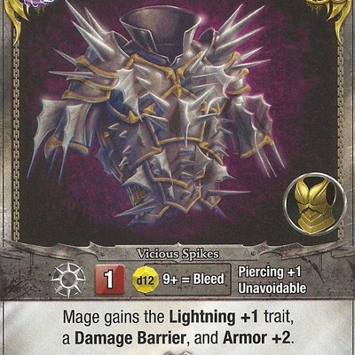 Mage Wars: Spiked Armor Promo Card