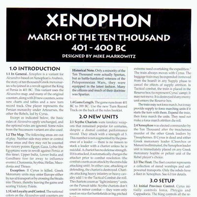 Xenophon: March of the Ten Thousand 401 - 400 BC
