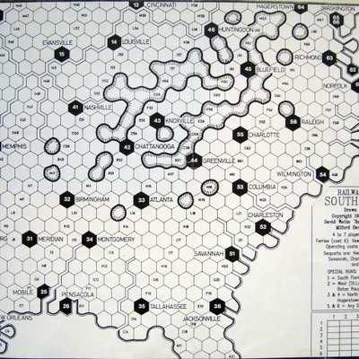 Railway Rivals  Map: South East USA