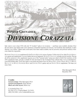 Panzer Grenadier: Divisione Corazzata