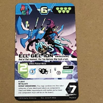 A.E.G.I.S.: Combining Robot Strategy Game – Ell Gel Ion Promo Card