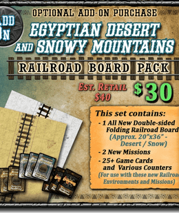 Shadows of Brimstone: Egyptian Desert and Snowy Mountains Railroad Board Pack