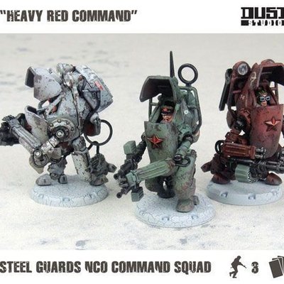 Dust Tactics: Steel Guard NCO Command Squad – "Heavy Red Command"