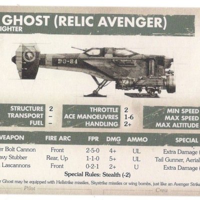 Aeronautica Imperialis: Wings of Vengeance – Ghost Relic Avenger Card