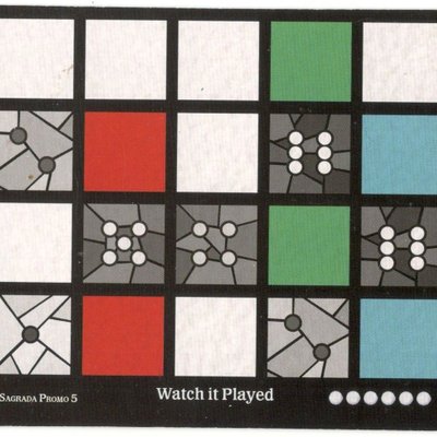 Sagrada: Promo 5 – Watch It Played Window Pattern Card
