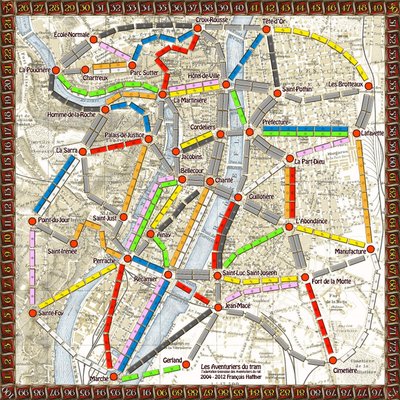 Les Aventuriers du Rail: à Lyon (fan expansion for Ticket to Ride)