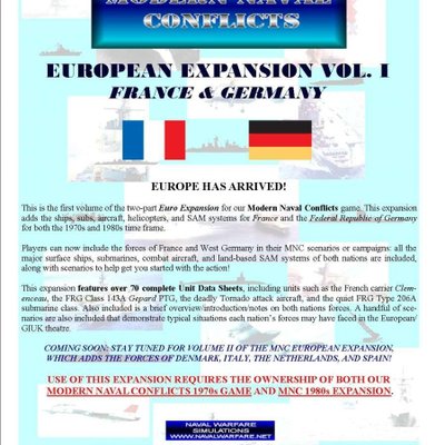 Modern Naval Conflicts: European Expansion Vol I – France & Germany
