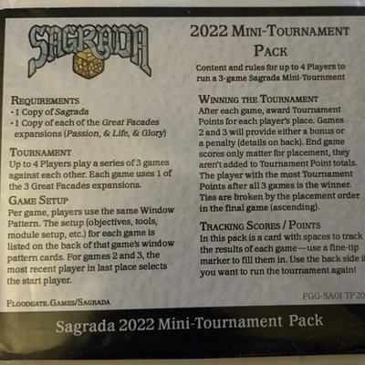 Sagrada: 2022 Mini-Tournament Pack