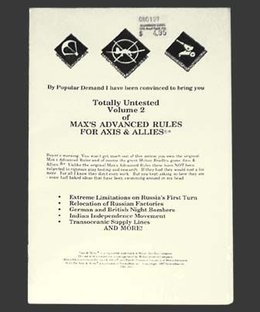 Totally Untested Volume 2 of Max's Advanced Rules for Axis & Allies