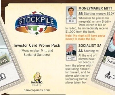 Stockpile: Investor Card Promo Pack #2 – Moneymaker Mitt and Socialist Sanders