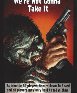 Zombies!!!: We're Not Gonna Take It Promo Card
