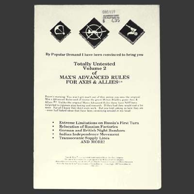 Totally Untested Volume 2 of Max's Advanced Rules for Axis & Allies