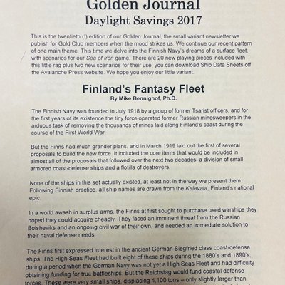 Second World War at Sea: Finland's Fantasy Fleet