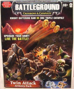 Battleground: Crossbows & Catapults – Twin Attack Armory Pack: Knight Battering Ram vs Orc Triple Catapult