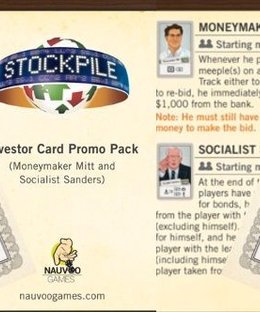 Stockpile: Investor Card Promo Pack #2 – Moneymaker Mitt and Socialist Sanders