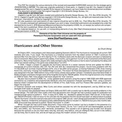 Federation and Empire: The Hurricane