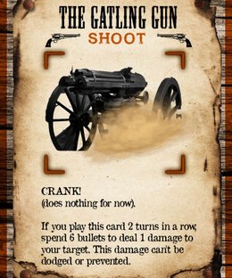 Gunfighter: The Gatling Gun Promo Card