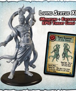 Shadows of Brimstone: Forbidden Fortress – XL Living Statue Miniature + Exclusive EPIC Threat