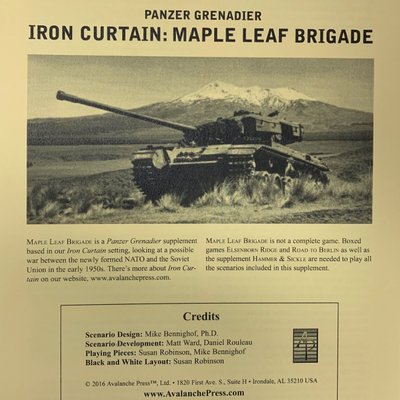 Panzer Grenadier: Iron Curtain – Maple Leaf Brigade