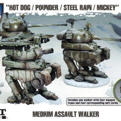 Dust Tactics: Medium Assault Walker – "Hot Dog / Pounder / Steel Rain / Mickey"