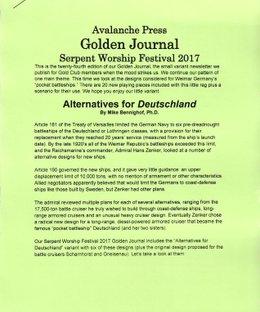 Second World War at Sea: Alternatives for ''Deutschland''