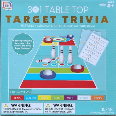 3 in 1 Table Top Target Trivia