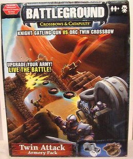 Battleground: Crossbows & Catapults – Twin Attack Armory Pack: Knight Gatling Gun vs. Orc Twin Crossbow