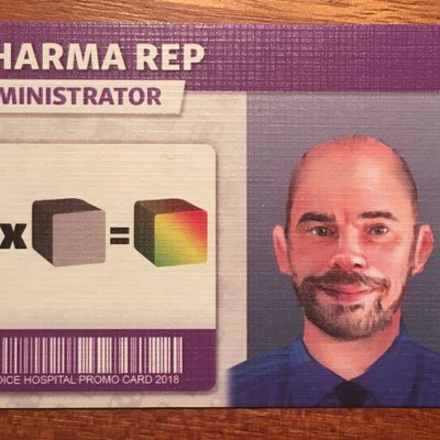 Dice Hospital: Pharma Rep Administrator Promo Card