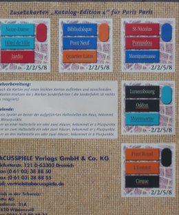 Paris Paris: Zusatzkarten Expansion