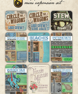 Mini expansion set for Sprawlopolis, Circle the Wagons, Stew and Tussie Mussie