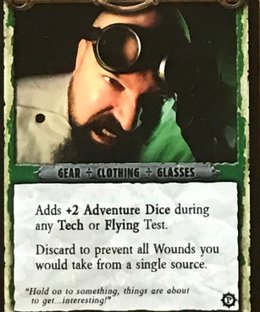 Fortune and Glory: Goggles Promo Card