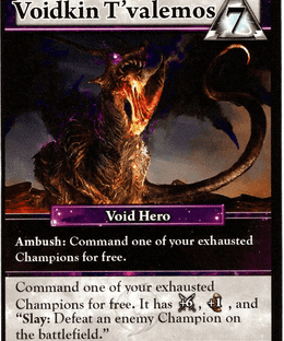 Ascension Tactics: Miniatures Deckbuilding Game – Voidkin T'valemos Promo Card