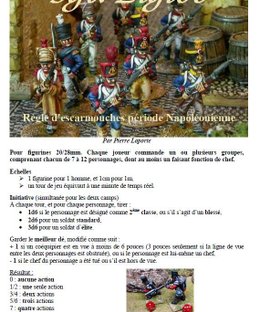 Sgt Ligloo: Règle d'escarmouches, période Napoléonnienne