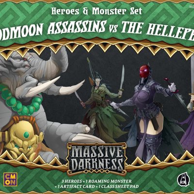 Massive Darkness: Heroes & Monster Set – Bloodmoon Assassins vs The Hellephant