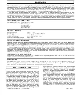 Starfire (3rd Edition): Admiral's Challenge