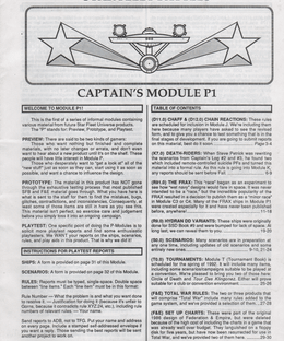 Star Fleet Battles: Captain's Module P1