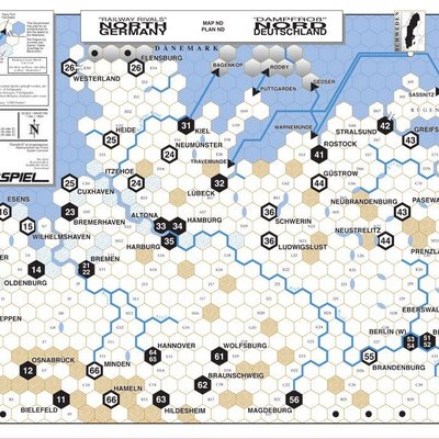 Railway Rivals Map ND: North Germany
