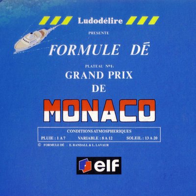 Formule Dé Circuit № 1: Grand Prix de MONACO