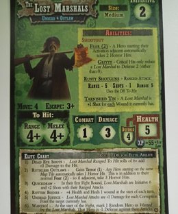 Shadows of Brimstone: Undead Outlaws and Undead Gunslinger Deluxe Enemy Pack – The Lost Marshals Enemy Record Sheet