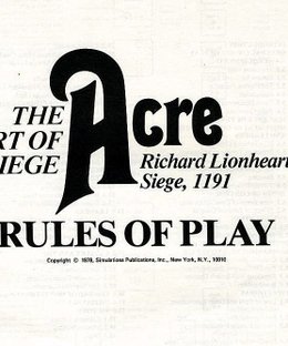 Acre: Richard Lionheart's Siege, 1191