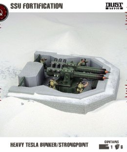 Dust Tactics: SSU Fortification – Heavy Tesla Bunker / Strongpoint