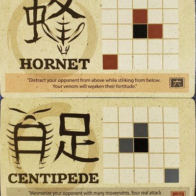 Onitama: Hornet and Centipede Promo Cards