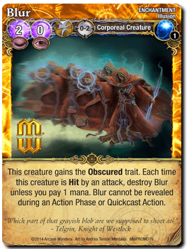 Mage Wars: Blur Promo Card