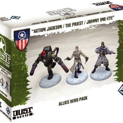 Dust Tactics: Allies Hero Pack – "Action Jackson / The Priest / Johnny One-Eye"